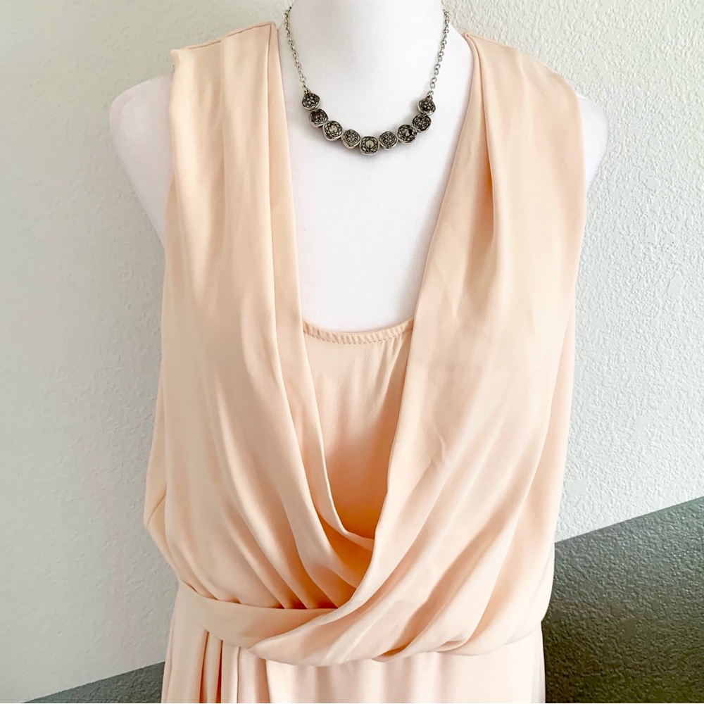 White House Black Market Sleeveless Dress Blush A Line Size 8
